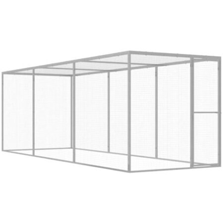 vidaXL Gabbia per Gatti 4,5x1,5x1,5 m in Acciaio Zincato