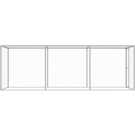 vidaXL Gabbia per Gatti 4,5x1,5x1,5 m in Acciaio Zincato