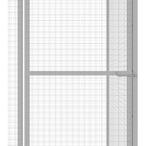 vidaXL Gabbia per Gatti 4,5x1,5x1,5 m in Acciaio Zincato