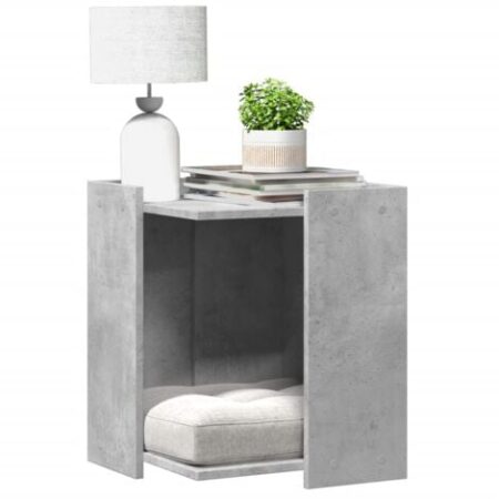 vidaXL Recinto Lettiera Gatti Grigio Cemento 60x40x40 cm in Truciolato