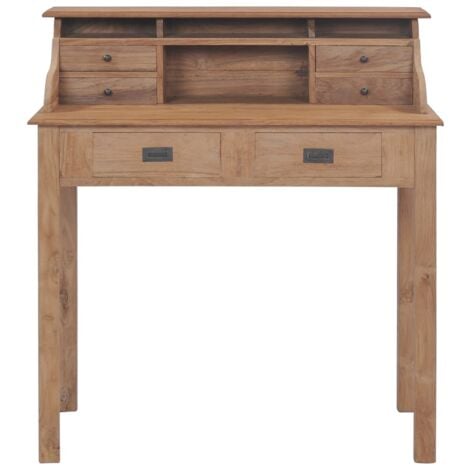 vidaXL Scrivania 90x50x100 cm in Legno Massello di Teak