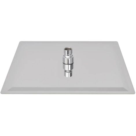vidaXL Testa Doccia a Pioggia in Acciaio Inossidabile 30x30cm Quadrata
