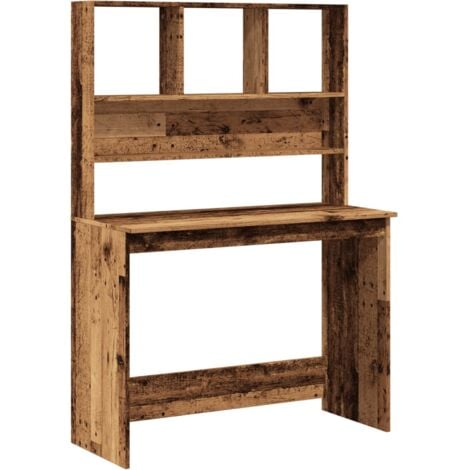 vidaXL Scrivania Mensole Legno Antico 102x45x148 cm Legno Multistrato
