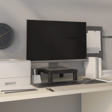 vidaXL Supporto per Monitor Nero 33,5x34x10,5 cm
