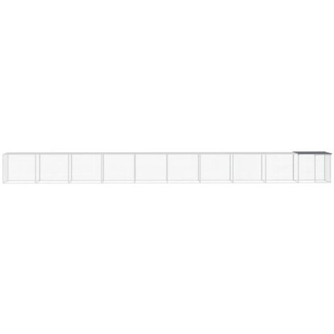 vidaXL Gabbia Polli con Tetto Antracite 1003x98x90 cm Acciaio Zincato