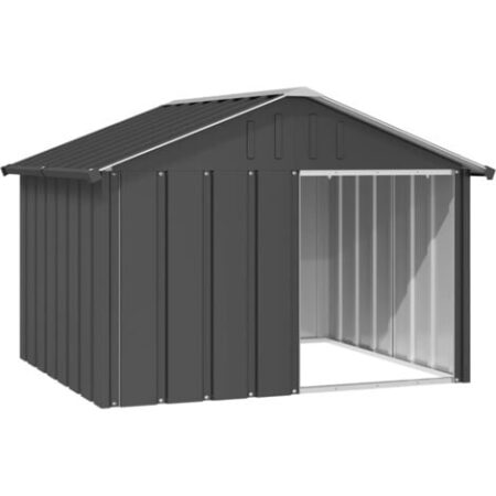 vidaXL Casetta per Cani Antracite 116,5x103x81,5 cm Acciaio Zincato
