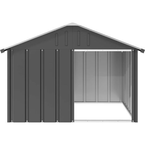 vidaXL Casetta per Cani Antracite 116,5x103x81,5 cm Acciaio Zincato