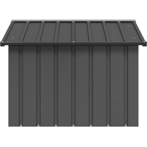 vidaXL Casetta per Cani Antracite 116,5x103x81,5 cm Acciaio Zincato