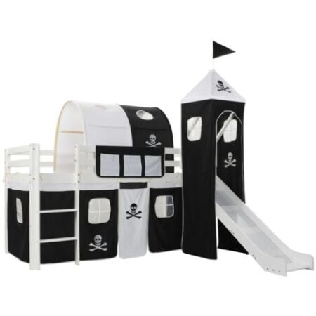 vidaXL Letto a Castello per Bambini Scivolo e Scala in Pino 97x208cm