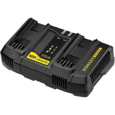 Stanley Accessori - Caricabatterie da 4A con 2 porte, per batterie da 18 V SFMCB24-QW
