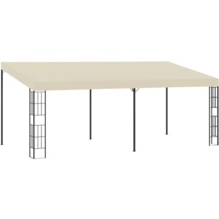 vidaXL Gazebo a Parete 3x6 m Crema in Tessuto