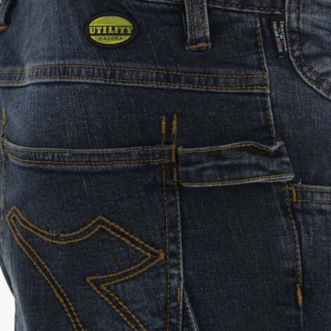 Diadora PANT STONE pantaloni da lavoro in denim taglia M blu sbiadito