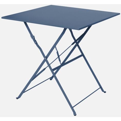 Tavolo da giardino bistrot pieghevole in metallo con 2 sedie, 70x70cm