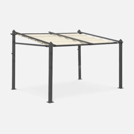 3x4m  Pergola in alluminio con copertura scorrevole