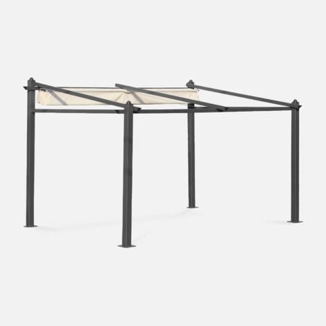 3x4m  Pergola in alluminio con copertura scorrevole