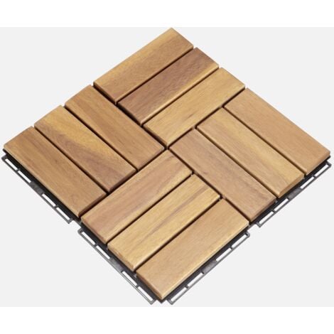 Set di piastrelle per patio in legno, 30x30cm