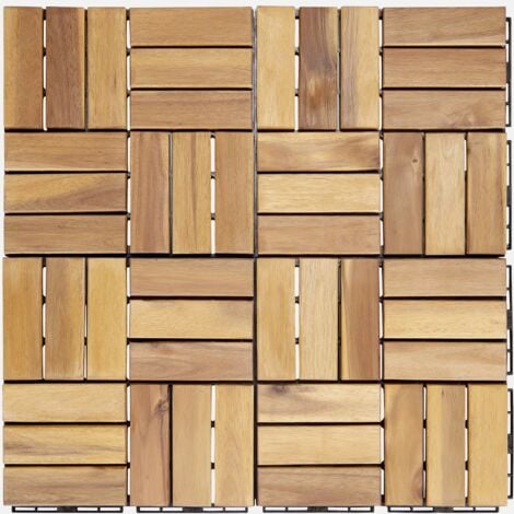 Set di piastrelle per patio in legno, 30x30cm