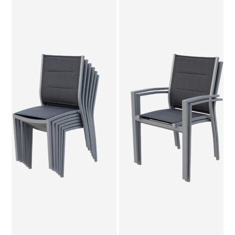 Set tavolo da giardino allungabile in alluminio, 8 posti