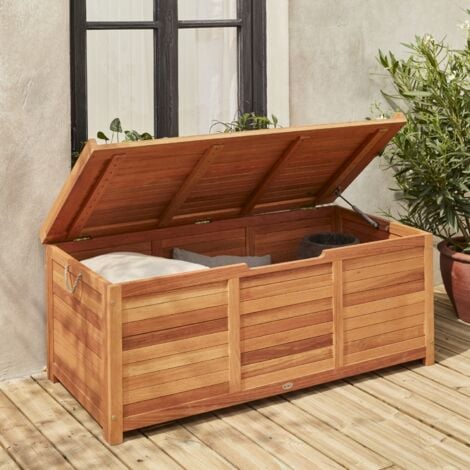 Cassapanca da giardino in legno 200L con martinetti