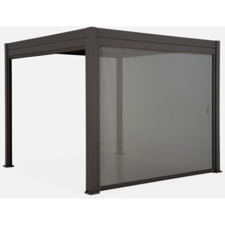 Pergola bioclimatica 3x4m in alluminio + tenda da sole 4m