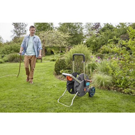 GARDENA Carrello avvolgitubo, per max 100 m di tubo, con guidatubo CleverRoll L Easy (18520-20)