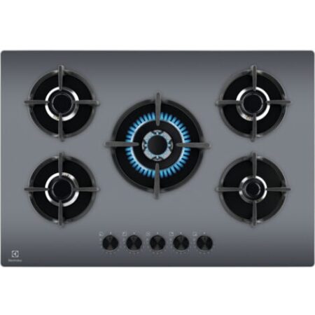 Electrolux EGG75372M. Colore del prodotto: Specchio, Posizionamento dell'apparecchio: Da incasso, Dimensione della larghezza del piano cottura: 75 cm. Tipo di controllo: Manopola, Posizione di cont...