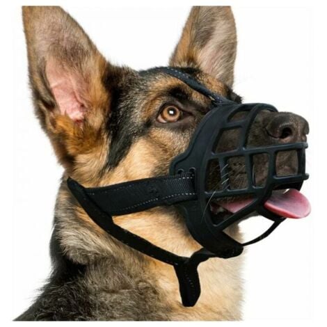 Museruola in silicone per cani, adatta per cani di piccola, media e grande taglia, museruola morbida a gabbia, impedisce la masticazione, consente di bere acqua mentre si ansima  YMYNY