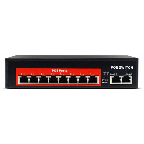 Switch Rete 120w Trasferimento Velocita' 10/100 Mbps Ethernet 8 porte 2 FE Lan