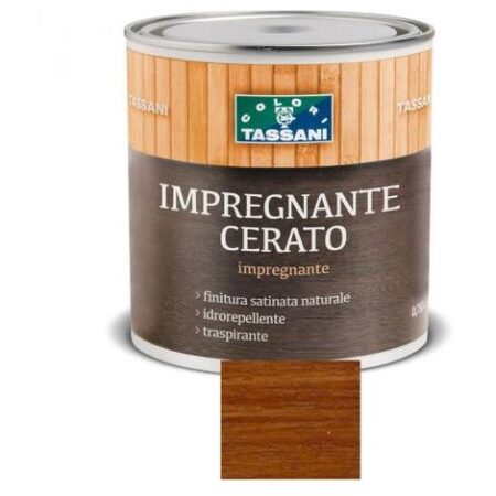 IMPREGNANTE PROTETTIVO FINITURA CERATA PER LEGNO TASSANI 0,75 LT Noce Chiaro
