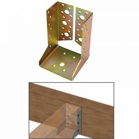 STAFFA SCARPA SUPPORTO X TRAVI LEGNO ALI INTERNE 80X120mm acciaio tropicalizzato