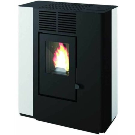 Stufa a Pellet Nella 9,2 Kw Canalizzabile Bianco Punto Fuoco