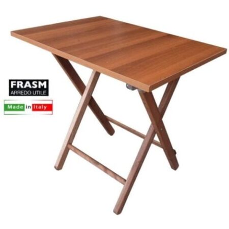Tavolo baby pieghevole richiudibile con piano in formica 45X60 NOCE