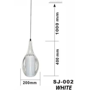 LAMPADARIO GABBIA IN METALLO INDUSTRIALE RETRO E27 PENDENTE VINTAGE BIANCO SJ002