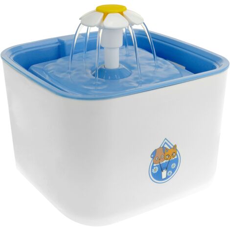 PrimeMatik - Fontanella per l'acqua del cani e gatti 2.5L blu. Bevitore e distributore automatici per animali domestici