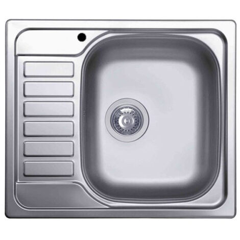 Lavello Elleci Incasso 1 vasca 58x50 Vasca a Destra Sky 125 Satinata Acciaio/Inox LIX125SACDX