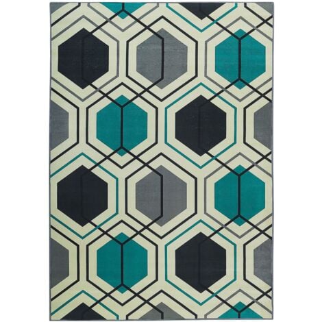 Tappeto a pelo corto multicolore 140 x 200 cm Giresun