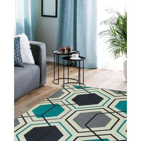 Tappeto a pelo corto multicolore 140 x 200 cm Giresun