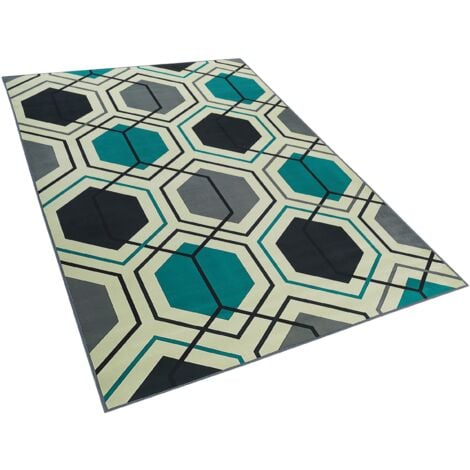 Tappeto a pelo corto multicolore 140 x 200 cm Giresun