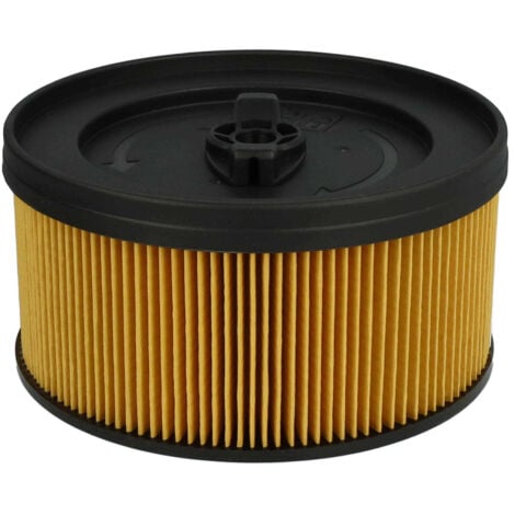vhbw 1x filtro a pieghe piatte compatibile con Kärcher WD 5.600MP, WD 5.800 ecoogic, WD 5.500M aspirapolvere - nero / giallo