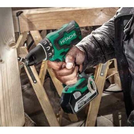 Trapano avvitatore a percussione HITACHI - HIKOKI 18V 5.0 Ah - 2 Batterie, caricabatteria in valigetta - DV18DBSLWJ