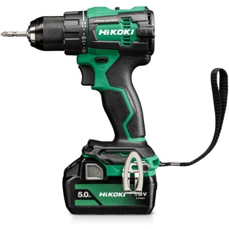 Trapano avvitatore a percussione HITACHI - HIKOKI 18V 5.0 Ah - 2 Batterie, caricabatteria in valigetta - DV18DBSLWJ