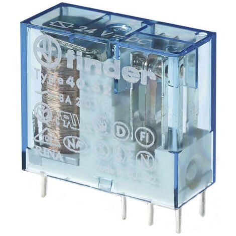 Finder 40.52.9.024.5001 Relè per PCB 24 V/DC 8 A 2 scambi 1 pz.