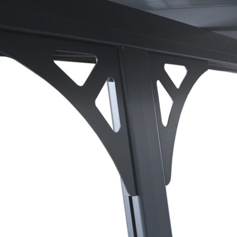 Gazebo Pergola a Parete Gardiun Elliot - 9,5 m² 314x300x225/270 cm Alluminio e Policarbonato