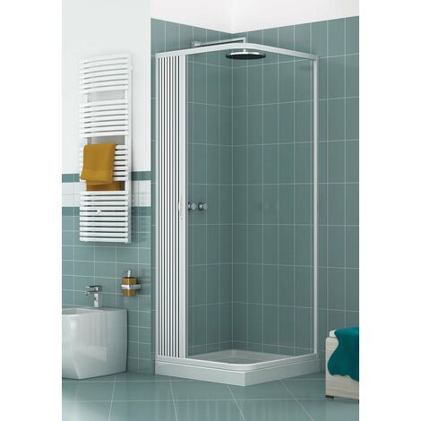 Box doccia Luna 70x100 cm in pvc apertura soffietto laterale