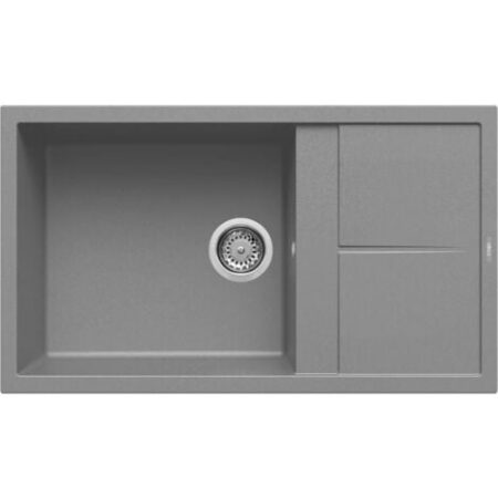 Lavello UNICO 410 86X50 1 vasca + gocciolatoio TITANIUM 73