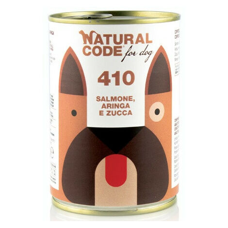 Natural Code per Cane da 400 g  410 - Salmone Aringa e Zucca