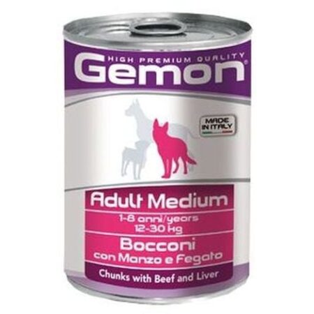 Gemon Cane Bocconi Medium Manzo e Fegato 415gr