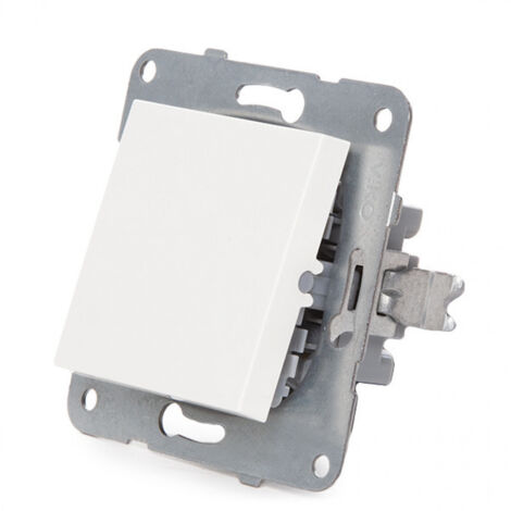 Interruttore Panasonic Karre 10A 250V/Montatura In Metallolo Con Artigli/Chiave Bianca
