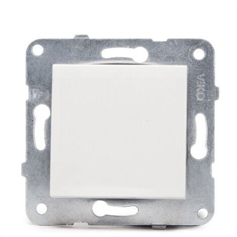 Interruttore Panasonic Karre 10A 250V/Montatura In Metallolo Con Artigli/Chiave Bianca