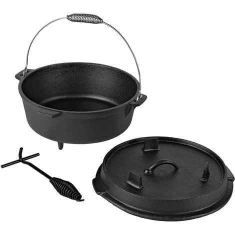 Olandese Forno in ghisa coperchio tostapane pentola in ghisa bollitore 12 litri